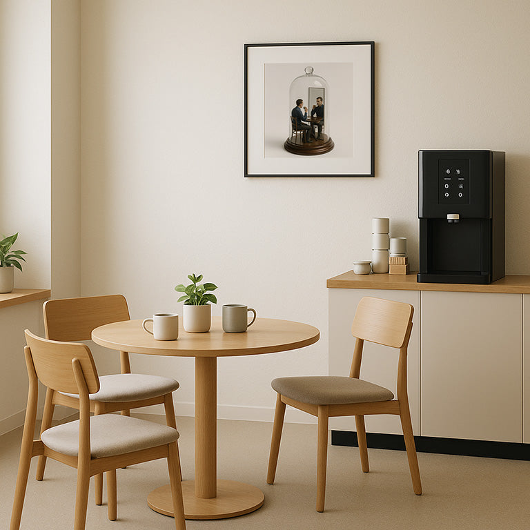 "Reflections Over Coffee" | Surreal Funny Digital Wall Art