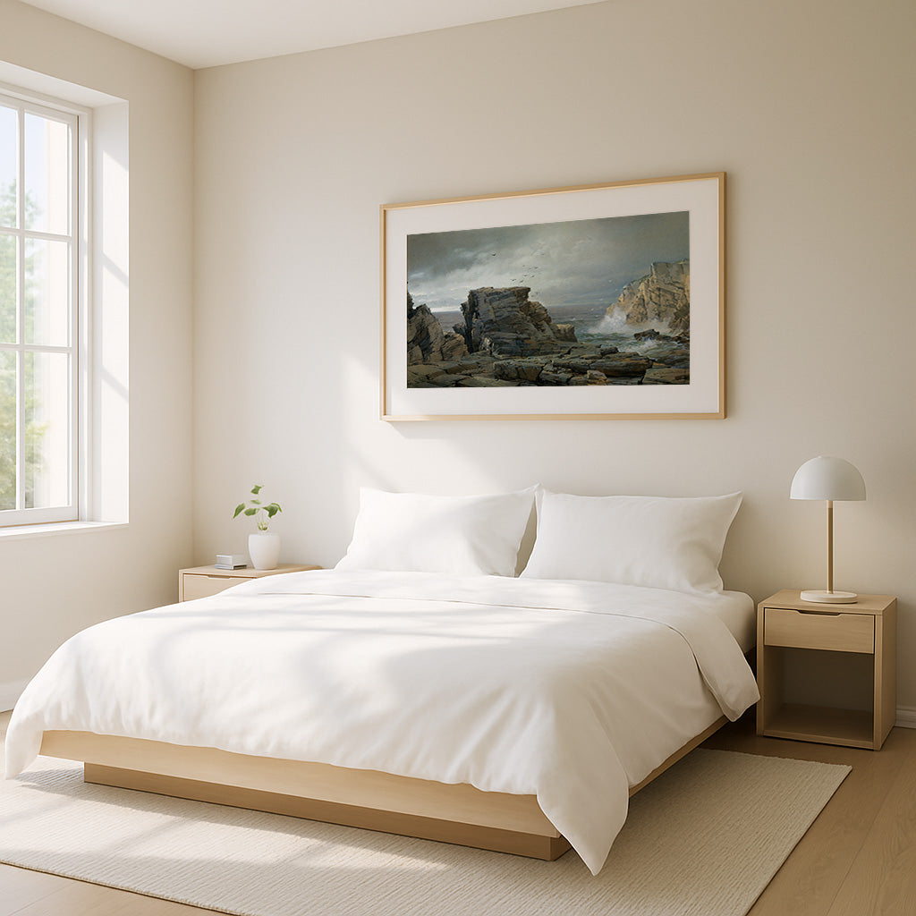 A Rocky Coast | Vintage Seascape Print