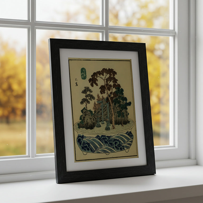 "Mishima – Torii Garden" | Japanese Vintage Landscape