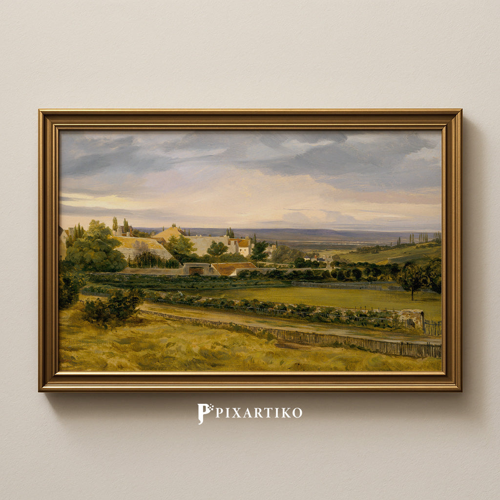A Village in a Valley | Vintage French Landscape