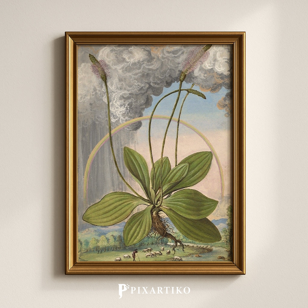 Plantago maior | Vintage Botanical Print