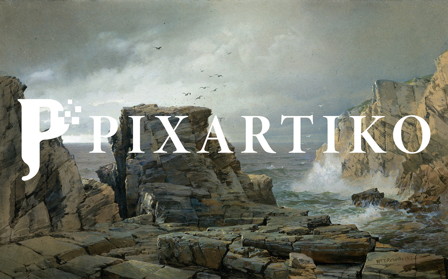A Rocky Coast | Vintage Seascape Print