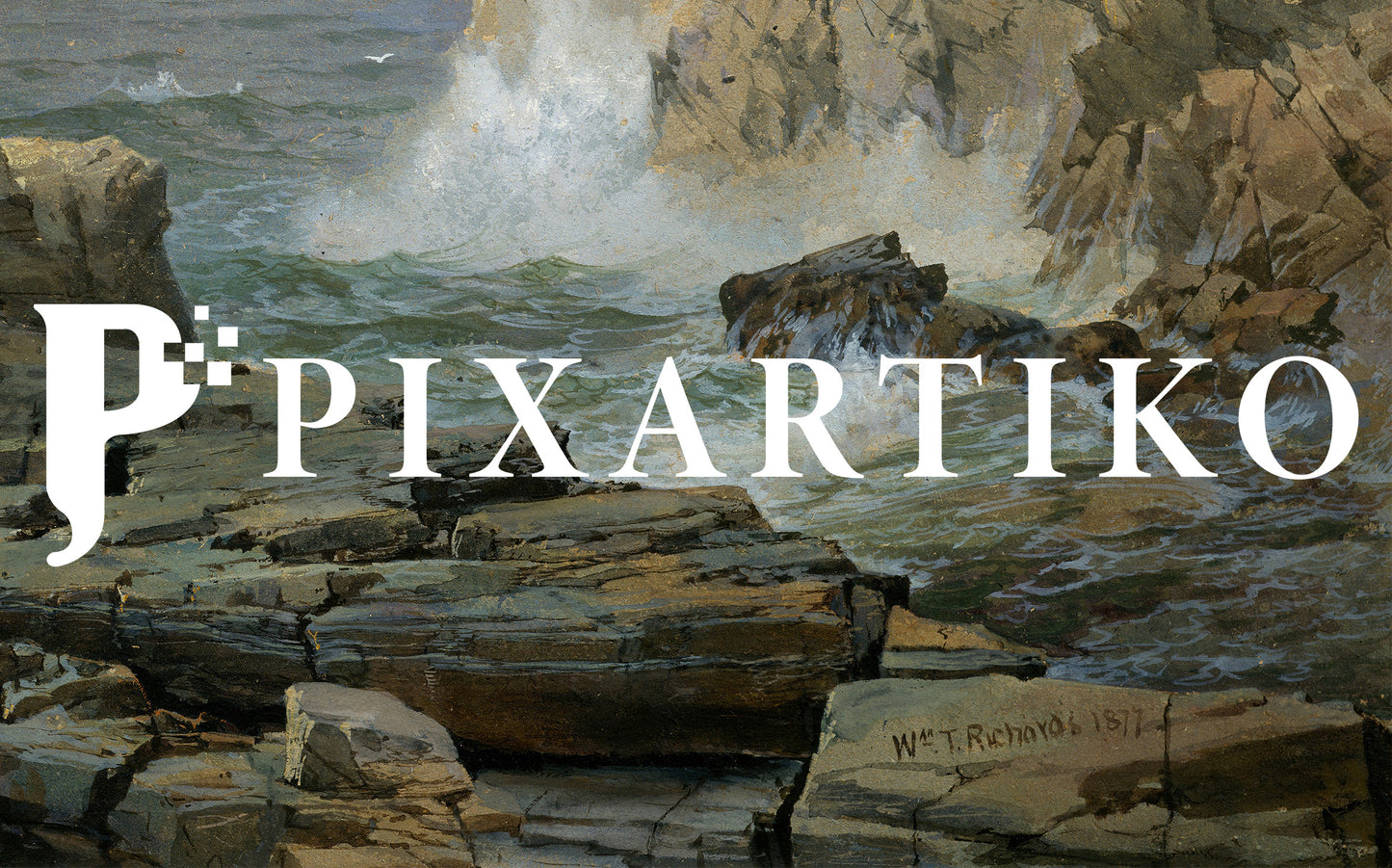 A Rocky Coast | Vintage Seascape Print