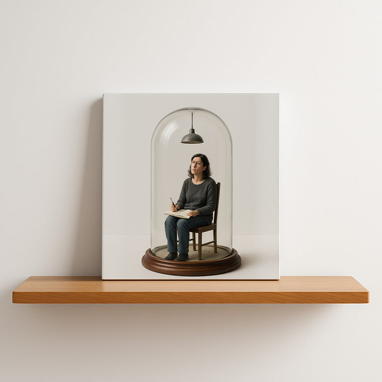 "The Idea That Wouldn’t Come" | Surreal Digital Art Print