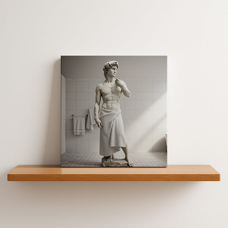 "Classic Abs, Modern Towel" by Pixartika Collective