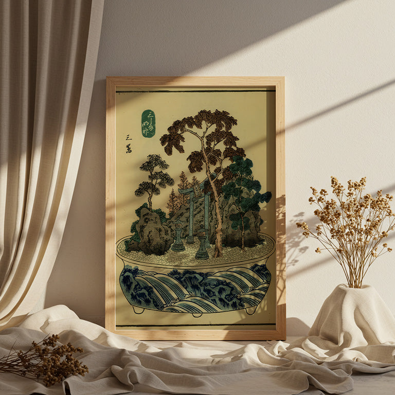 "Mishima – Torii Garden" | Japanese Vintage Landscape
