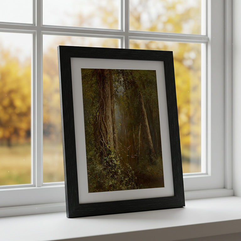 Ducks in the Woods | Vintage Forest Landscape Print