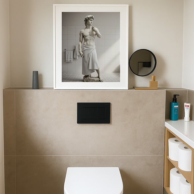 "Classic Abs, Modern Towel" by Pixartika Collective