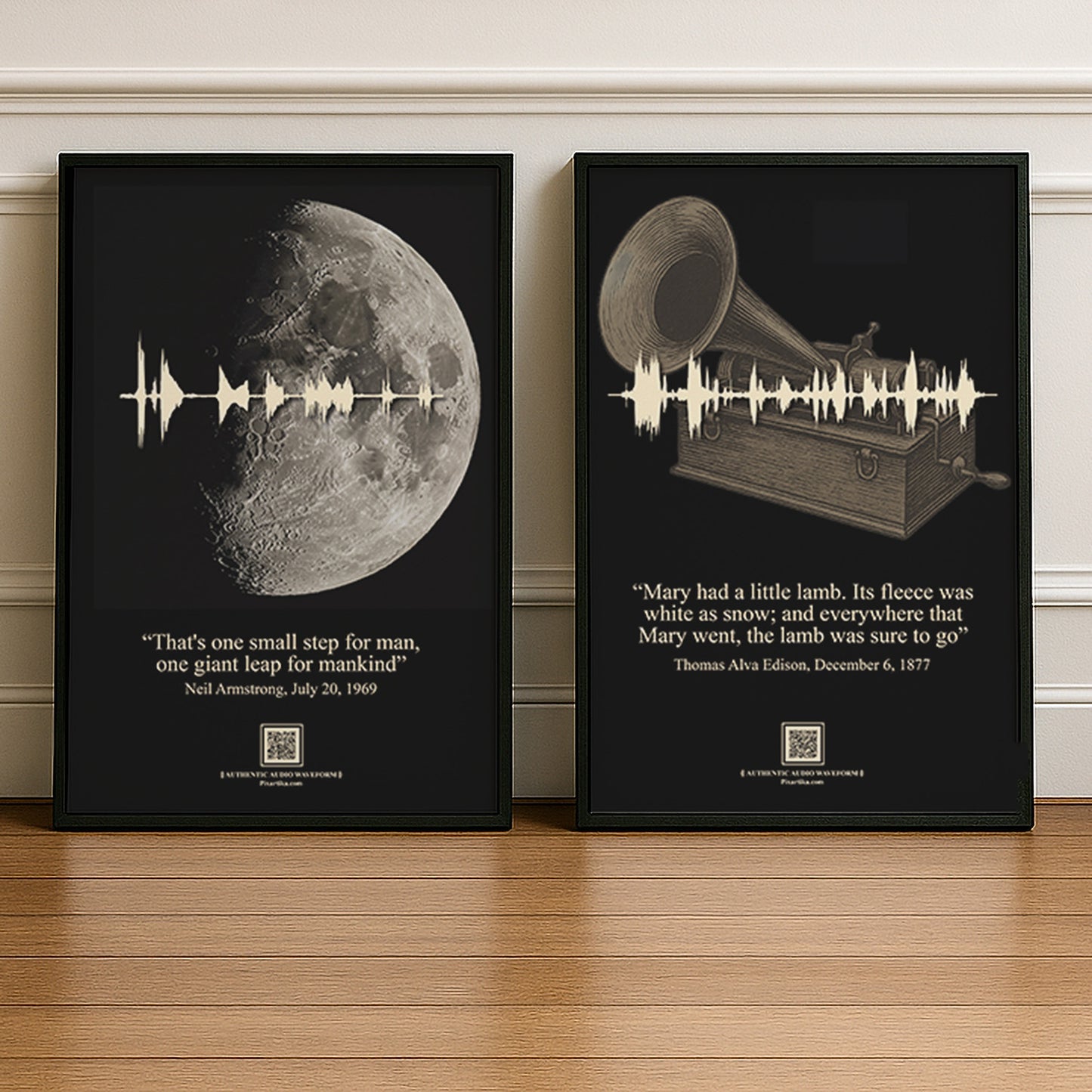 Historic SoundPrints Set | Printable Wall Art with QR Audio
