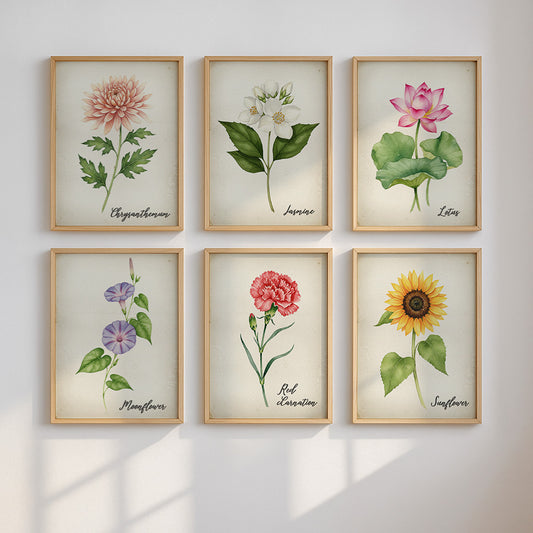 "Vintage Floral Gallery Set"