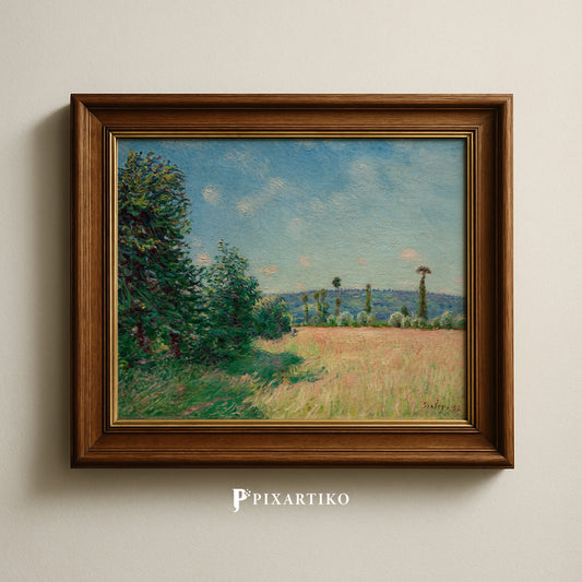 "Sahurs Meadows in Morning Sun" by Alfred Sisley