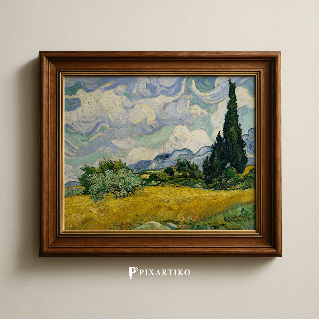 "Wheat Field with Cypresses" by Vincent Van Gogh