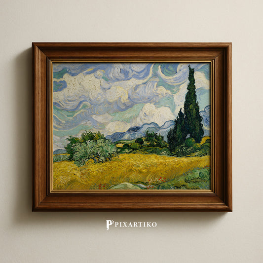"Wheat Field with Cypresses" by Vincent Van Gogh