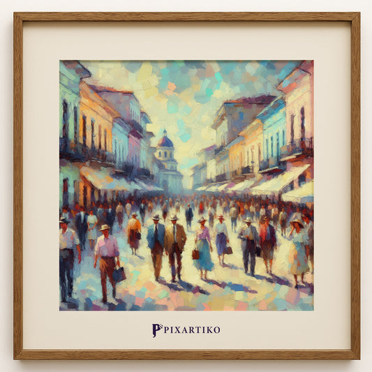 "Crowded Promenade" by Pixartika Collective
