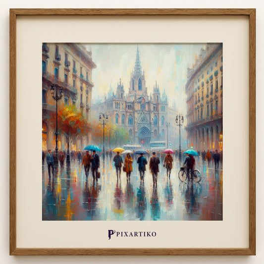 "Rainy Cathedral Square" by Pixartika Collective