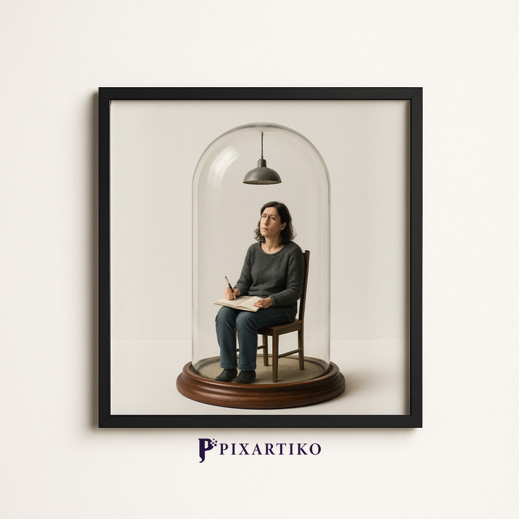 "The Idea That Wouldn’t Come" | Surreal Digital Art Print