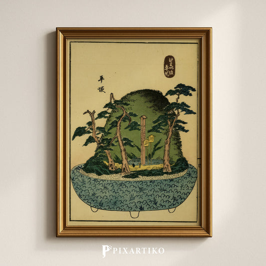 “Hiratsuka – Pines and Signposts” | Japanese Landscape