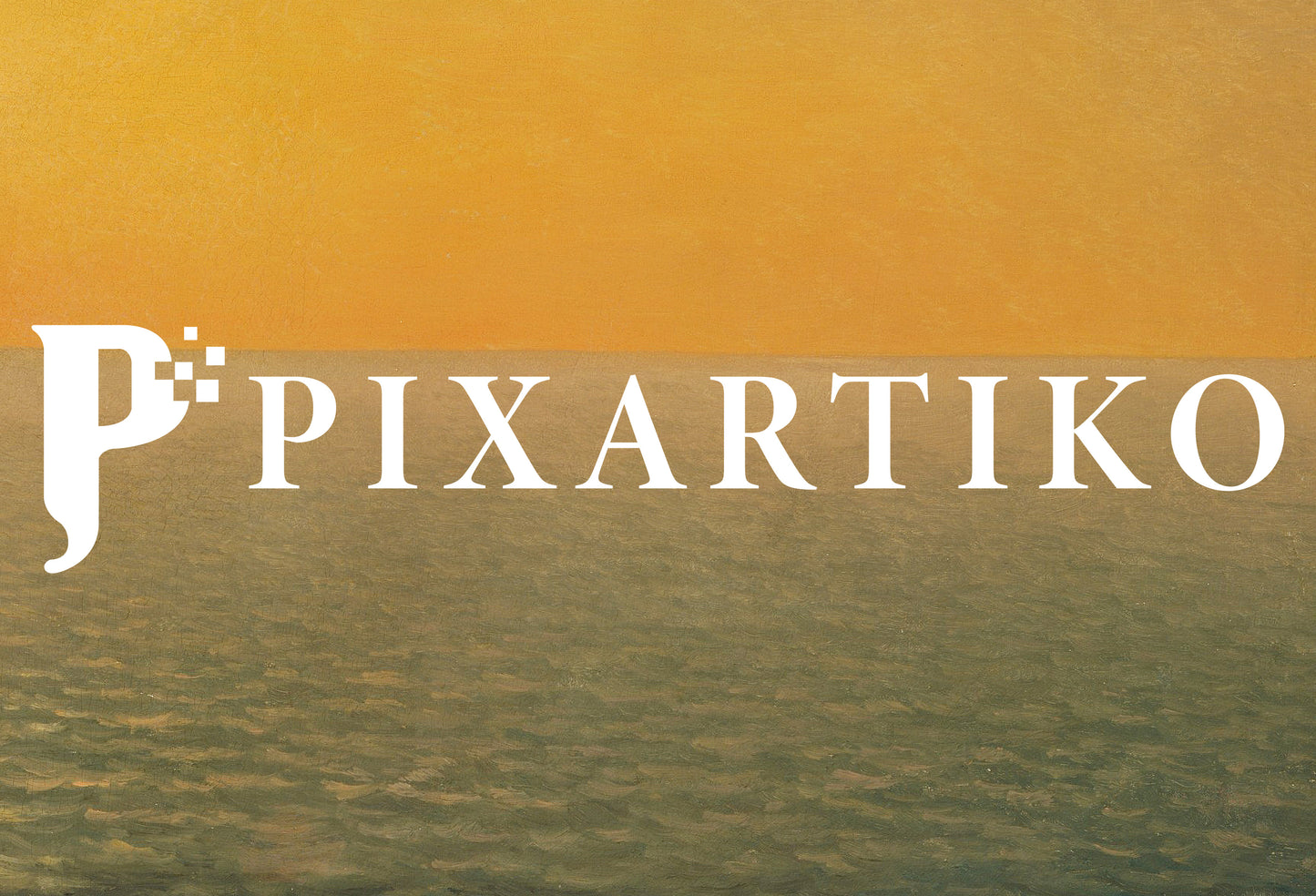 Sunset on the Sea | Minimalist Ocean Sunset Print