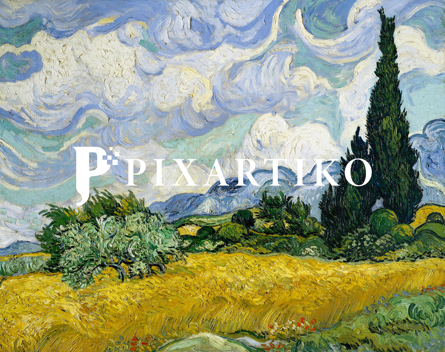 "Wheat Field with Cypresses" by Vincent Van Gogh